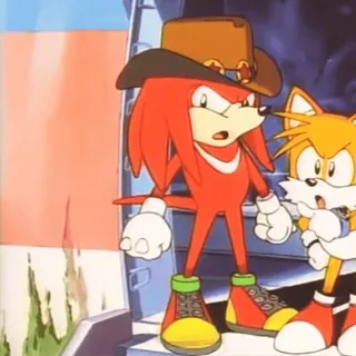 😎 Knuckles Наклз, Тейлз, Соник, Мультфильм, Персонажи telegram sticker