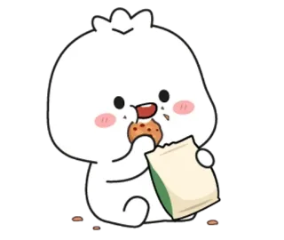 🌟 lindo, comida, kawaii, dibujos animados, merienda, postre telegram sticker
