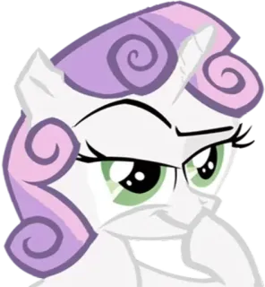 😏 Sweetie Belle My Little Pony Pony, Cartoon, Tier, Süß, Sweetie Belle telegram sticker