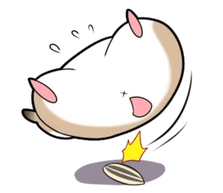 😶 hamster, dier, schattig, sticker, cartoon, zaad telegram sticker