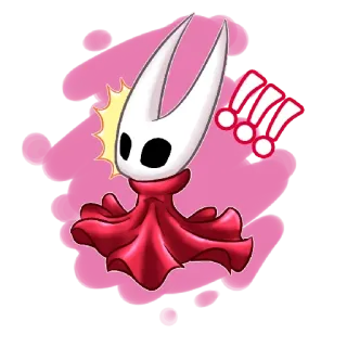 😳 Hornet Hollow Knight hornet, hollow knight, character, video game, cute telegram sticker