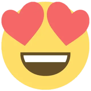 😍 Emoji, Mata hati, Cinta, Senyum, Senang, Perasaan telegram sticker