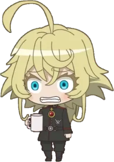 😨 Tanya Degurechaff Saga of Tanya the Evil Anime, Chibi, Militar, Tanya Degurechaff, Saga de Tanya la Malvada, Isekai telegram sticker