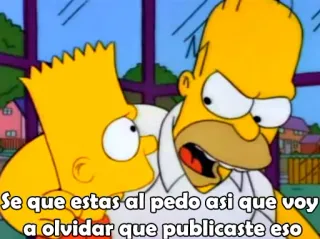 😡 Homer Simpson The Simpsons Se que estas al pedo asi que voy a olvidar que publicaste eso 호머 심슨, 바트 심슨, 심슨 가족, 만화, 웃긴, 애니메이션, 분노 telegram sticker