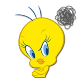 ☁️ Tweety Bird Tweety, Kreskówka, Zły, Warner Bros., Looney Tunes telegram sticker