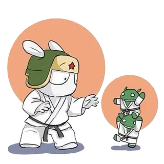 😭 sztuki walki, karate, android, czerwona gwiazda, wojsko, kreskówka telegram sticker