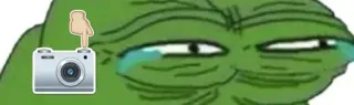 😂 Pepe the Frog Pepe la rana, llorando, Meme, triste, Meme de Internet, cámara whatsapp sticker