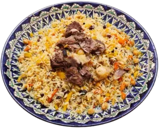 🍚 Pilaw, Danie ryżowe, Jedzenie, Kuchnia azjatycka, Kuchnia bliskowschodnia, Pilaw uzbecki telegram sticker