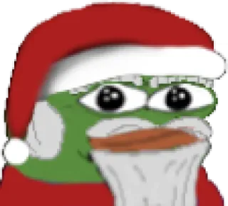 🎅 Pepe the Frog pepe, frog, christmas, santa, meme whatsapp sticker