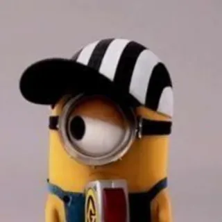 😐 Minion Despicable Me minion, cartoon, character, hat telegram sticker