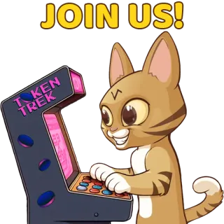 👾 JOIN US! gato, arcade, juegos, unirse, diversión telegram sticker