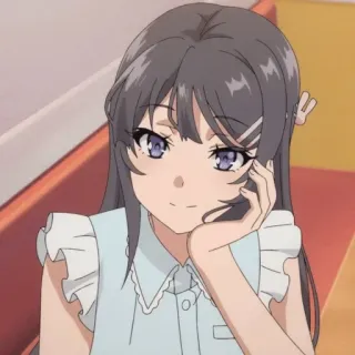 🎭 Mai Sakurajima Rascal Does Not Dream of Bunny Girl Senpai Anime, Chica, Linda, Sakurajima, Mai, Bunny Girl Senpai whatsapp sticker