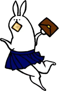 🐰 conejo, personaje, lindo, pegatina, animal, animado telegram sticker