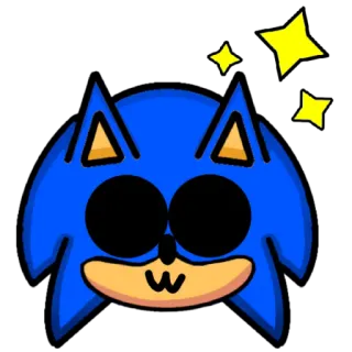 😺 Sonic Sonic the Hedgehog, video game character, cartoon, blue, stars telegram sticker