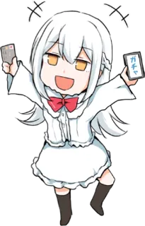 😚 ガチャ Anime, Gacha, Tarjeta de crédito, Chibi, Lindo, Chica telegram sticker