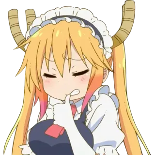 😖 Tohru Miss Kobayashi's Dragon Maid Аниме, Дракон, Горничная, Каваи, Тору, Милый telegram sticker