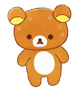 🐻 beruang, lucu, binatang, kartun, berkeringat, kawaii telegram sticker