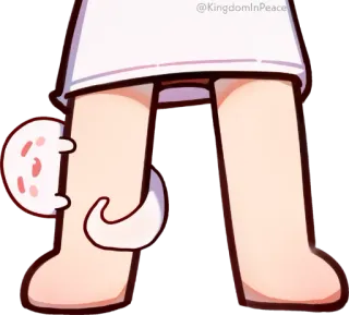 👻 @KingdomInPeace jambe, pied, orteil, animé, dessin animé whatsapp sticker