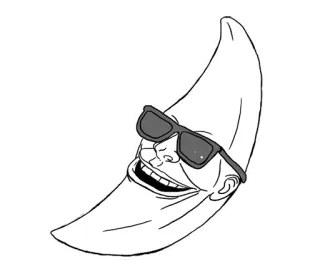 🌜 Mond, Sonnenbrille, Meme, Mondmann, lächelnd, Cartoon, Zeichnung telegram sticker