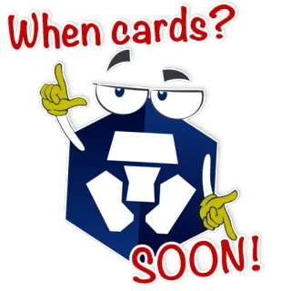⏳ When cards? SOON! cartões, em breve, crypto.com, esperando, meme telegram sticker