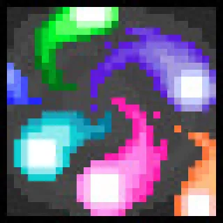 ☄ Pixel art, Colorido, Fuego, Orbe, Magia, Juego telegram sticker