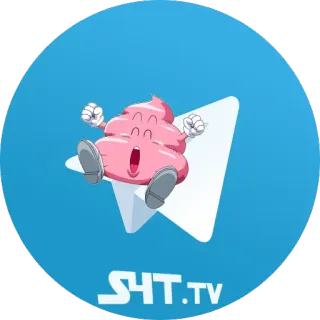 💩 SHT.TV Telegram, Soziale Medien, Logo, Niedlich, Cartoon, Internet telegram sticker