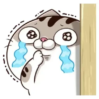 😭 Katze, weinen, traurig, Cartoon, Emotion, Sticker, Illustration telegram sticker