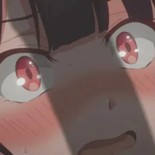 😖 Anime, Gadis, Lucu, Malu, Close-up telegram sticker