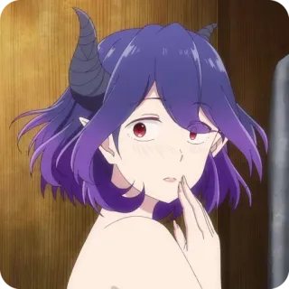 🤭 Anime, Démon, Cornes, Fille, mignon telegram sticker