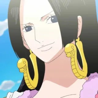 🥰 Boa Hancock One Piece Anime, Mangá, Pirata, Mulher, Cobra telegram sticker