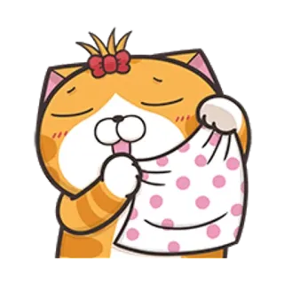 🐵 고양이, 귀여운, 만화, 동물, 수면, 귀여움, 스티커 telegram sticker