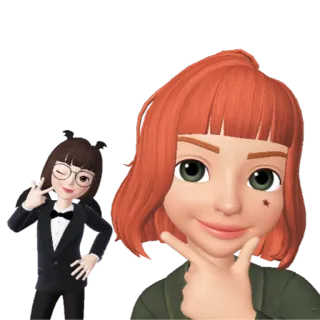 💘 Cartoon, Avatar, Frau, Sticker, Zepeto whatsapp sticker
