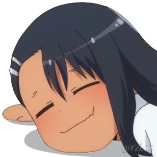 😴 Nagatoro Don't Toy with Me, Miss Nagatoro Nagatoro, Anime, Manga, Senyum, Lucu, Senang telegram sticker
