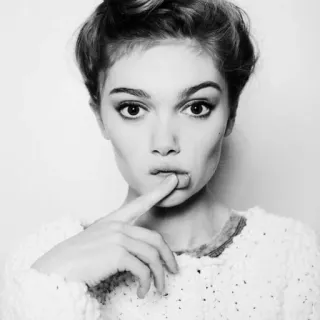 😳 mulher, retrato, preto e branco, moda, beleza, menina, modelo, rosto telegram sticker