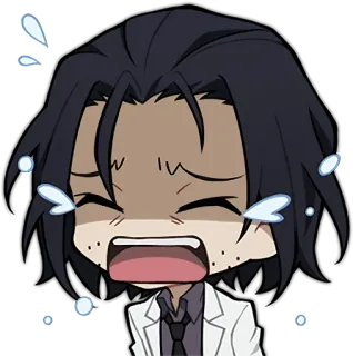 😢 Anime, Weinend, Traurig, Tränen, Chibi whatsapp sticker