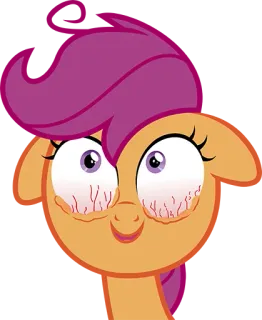 😑 Scootaloo My Little Pony: Friendship is Magic Scootaloo, My Little Pony, Freundschaft ist Magie, Cartoon, Animation, Pony whatsapp sticker