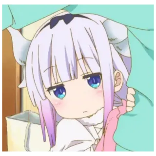 🥛 Kanna Kamui Miss Kobayashi's Dragon Maid Anime, Dragon, Fille, Kawaii, Kanna telegram sticker