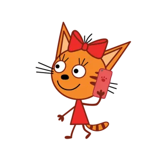 📱 gatto, cartone animato, animale, gattino, carino whatsapp sticker