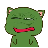 😂 Katze, Meme, Grün, Lustig, Internet whatsapp sticker