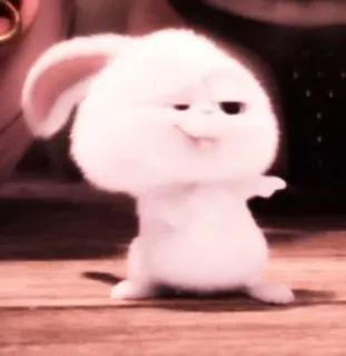 🐰 Snowball The Secret Life of Pets coelho, coelho, branco, fofo, animal, desenho animado, animal de estimação, engraçado whatsapp sticker