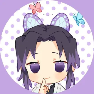 🦋 Shinobu Kocho Demon Slayer Anime, Chibi, Fanart, Manga, Demon Slayer, Shinobu Kocho, Papillon whatsapp sticker