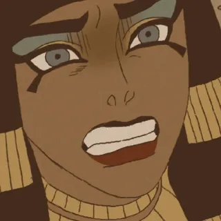 😫 égyptien, animé, expression, visage, dessin animé telegram sticker