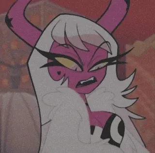 💘 Verosika Mayday Helluva Boss Verosika Mayday, Helluva Boss, demon, kreskówka, animowany, naklejka telegram sticker