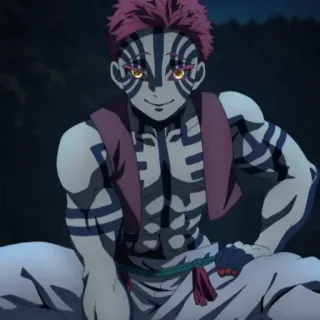 🌀 Akaza Demon Slayer Anime, Demônio, Lutador, Mangá, Ranking superior telegram sticker