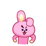 😬 Cooky BT21, Cooky, K-pop, cute, character, pink telegram sticker
