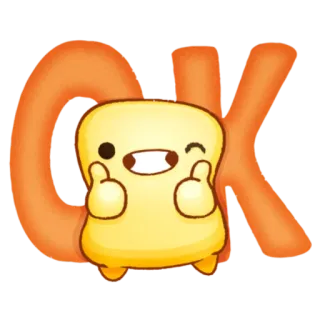 👌 OK โอเค, ยกนิ้วโป้ง, การ์ตูน, อนุมัติ, อิโมจิ telegram sticker