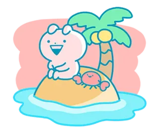 Usagyuuun in Summer! (Summertime ver.) @moe_sticker_bot telegram stickers