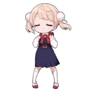 😳 Anime, Cartone animato, Carino, Personaggio, Chibi, Ragazza, Kawaii telegram sticker