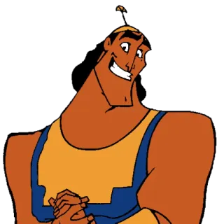 ☺️ Kronk The Emperor's New Groove Disney, character, Kronk, cartoon, animated telegram sticker