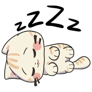 🛌 ZZZZ cat, sleeping, lazy, cute, animal, kitten telegram sticker